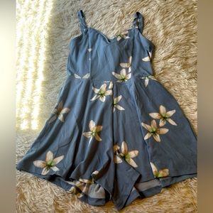 Aeropostale light blue floral xs romper